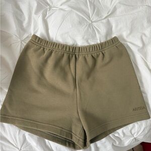 Aritzia sundried olive shorts
